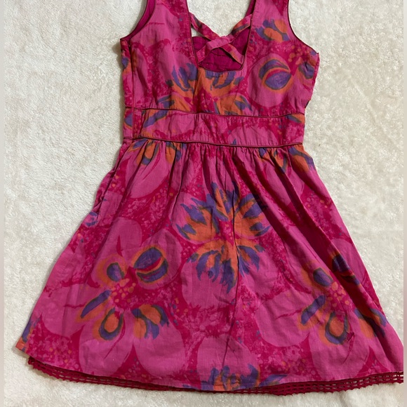 Free People Pink Floral Dress Women’s Size 4 - Picture 5 of 7